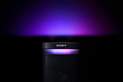 Sony SRS-XP700 kraftvoller Bluetooth Party Lautsprecher mit omnidirektionalem Partysound, Beleuchtung und 25h Akku (IPX4, MEGA BASS, Schnellladefunktion, Party Connect) schwarz, SRSXP700B.CEL