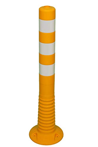 Flexible Verkehrspfosten, elastisch, 75cm, Gelb/Weiß