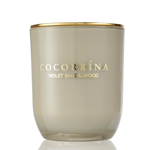 Cocorrína Candle Duftkerze im Glas - Veilchen Sandelholz, Brenndauer bis zu 40 Stunden, Natürliche Soja-Kerze, Weihnachten Geschenk Kerze, 180g