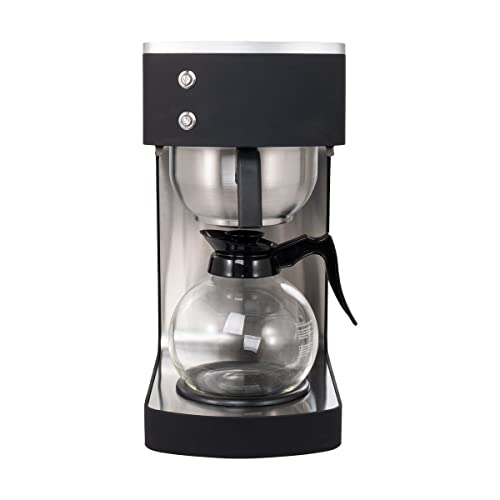 GastroHero Filterkaffeemaschine ECO 2 Liter schwarz inkl. Glaskanne I Kaffeemaschine Filtermaschine I 100 Tassen/St. I Filterkaffeemaschinen für Gastronomie und Café