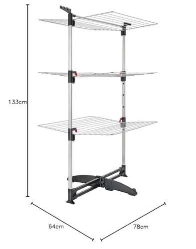 Metaltex Ciclone Vario Turmwäschetrockne, Silber