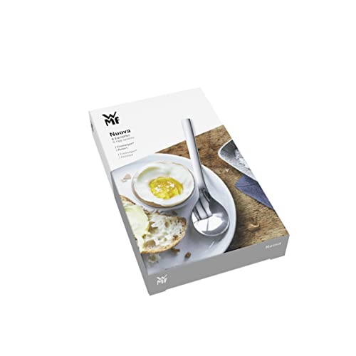 WMF Nuova Eierlöffel Set 6-teilig, Cromargan Edelstahl poliert spülmaschinengeeignet, L 12 cm