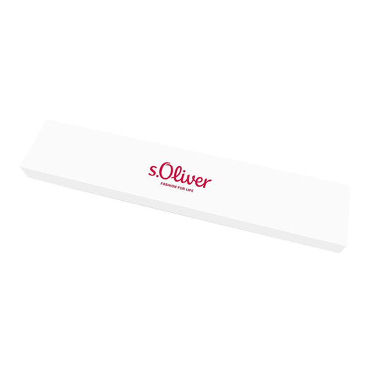 s.Oliver Armband Edelstahl Leder Herren Armschmuck, 20+1,5 cm, Silber, Kommt in Schmuck Geschenk Box,