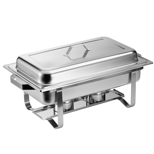 ZORRO - 2X Chafing Dish Speisewärmer - 15-Teilig - inkl. Behälter - Wärmebehälter für Speisen - Edelstahl Buffet-Set - Profi Set - Gastro Qualität - Rechaud für Catering