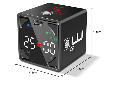 Ticktime Timer, Pomodoro , Magnetischer Digitaler , Zeitmanagement Tool mit Stummen, Vibrations und Tonalarmen,Cube für ADHS, Arbeit, Büro, Studium, Aufgabe, Kinder, Kochen, Sport