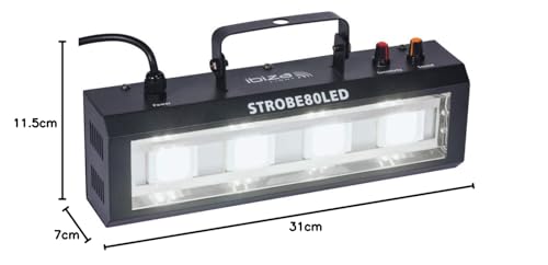Ibiza - STROBE80LED - 4x20W LED Stroboskoplicht - Schwarz