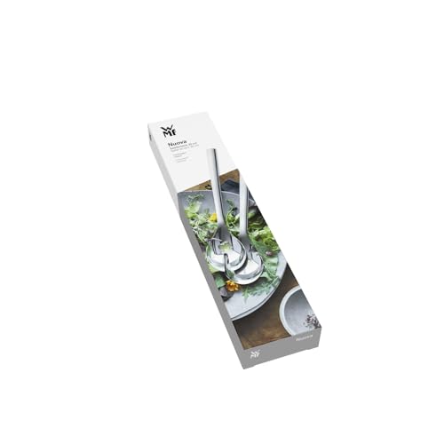 WMF Nuova Salatbesteck 30 cm, groß, Salatgabel und Servierlöffel, Cromargan Edelstahl poliert, spülmaschinengeeignet