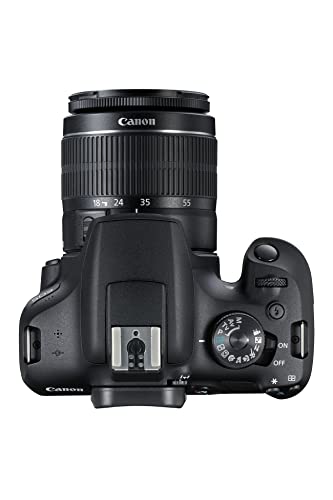 Canon EOS 2000D Spiegelreflexkamera - mit Objektiv EF-S 18-55 F3.5-5.6 III (24,1 MP, DIGIC 4+, 7,5 cm (3.0 Zoll) LCD, Display, Full-HD, WiFi, APS-C CMOS-Sensor), schwarz