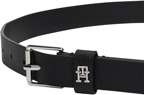 Tommy Hilfiger Damen Gürtel Heritage aus Leder, Schwarz (Black), 85 cm