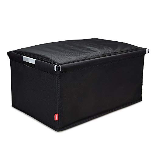 achilles Transportbox mit Kühlfunktion, Einkaufsbox mit Kühleinsatz, Kühlkorb groß, Einkaufskorb, klappbarer Kühlkorb, Klappbare Kühlbox, 61,5x42x29cm (Schwarz)