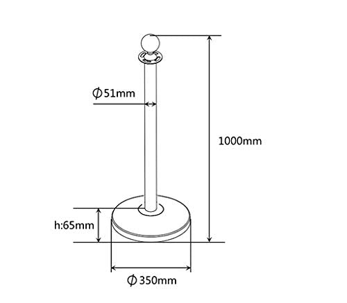 2-Stück-Set Flexibarrier Abgrenzungsständer -Basic Ball Top- (Messing) Kordelständer