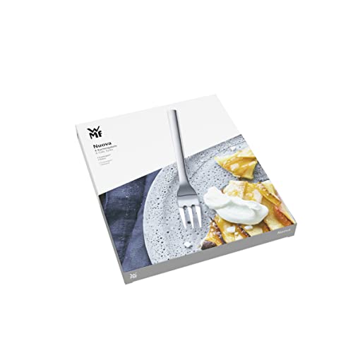 WMF Nuova Kuchengabel Set 6-teilig, 16 cm, Cromargan Edelstahl poliert, glänzend, spülmaschinengeeignet