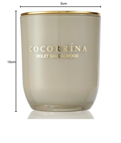 Cocorrína Candle Duftkerze im Glas - Veilchen Sandelholz, Brenndauer bis zu 40 Stunden, Natürliche Soja-Kerze, Weihnachten Geschenk Kerze, 180g