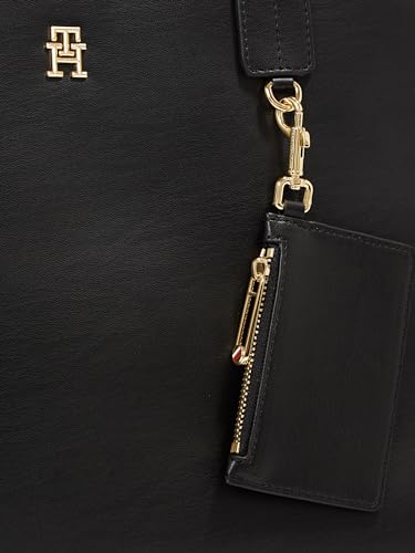 Tommy Hilfiger Damen Tote Bag Tasche City Tote Mittelgroß, Schwarz (Black), Onesize