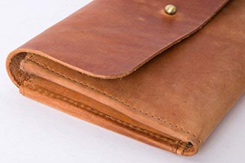 Holzrichter Berlin Geldbörse Groß - Hochwertiges Damen-Portemonnai - Handgefertigt aus Premium-Leder - Braun