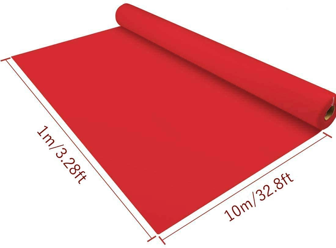 uyoyous Roter Teppich,1 x 10 m Hochzeits-Läufer Event Teppich 2mm Red Carpet Gangläufer roter Teppichläufer für Hochzeit, Party, Zeremonie, Hochzeitsdekoration