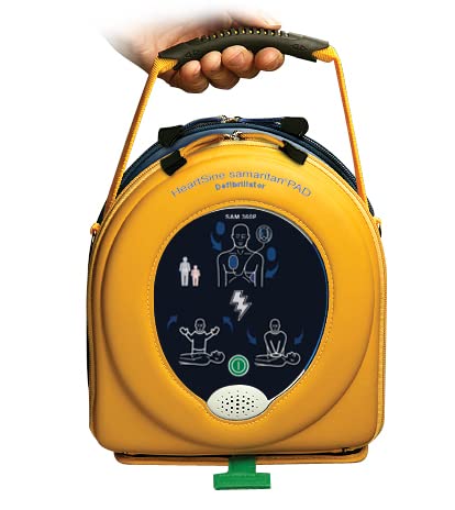 Notfallretter Set Defibrillator AED PAD360P mit Metallwandkasten & Standortwinkel