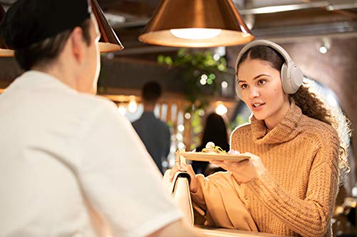 Sony WH-1000XM4 kabellose Bluetooth Noise Cancelling Kopfhörer (30h Akku, Touch Sensor, Headphones Connect App, Schnellladefunktion, optimiert für Amazon Alexa, Headset mit Mikrofon) Platin Silber