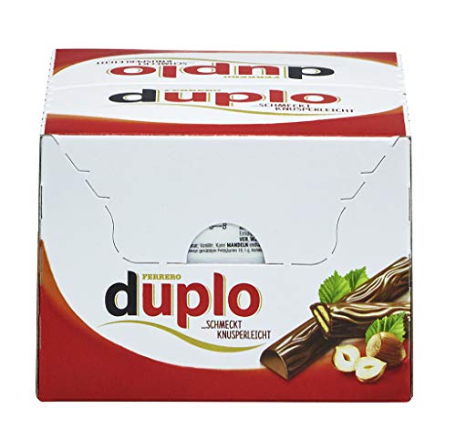 Ferrero Duplo Einzelriegel 40er-Pack, Knuspriger Klassiker mit Nugatcreme und Waffel in Vollmilchschokolade (40 x 18,2 g)