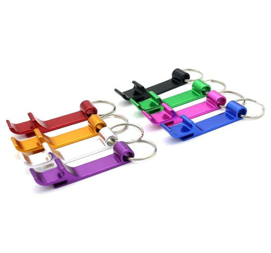 16 Stück Flaschenöffner Schlüsselanhänger Aluminium Bierflaschenöffner Mini Bier Getränkebehälter öffner Pocket mit Metall Schlüsselanhänger 8 Farben Bottle Opener für Verschiedene Getränke Flasche