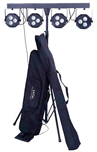 E-Lektron POWER-BAR 4-Fach LED Strahler Lichteffekt DMX inkl. Stativ/Tragetaschen/Fuß-Fernbedienung