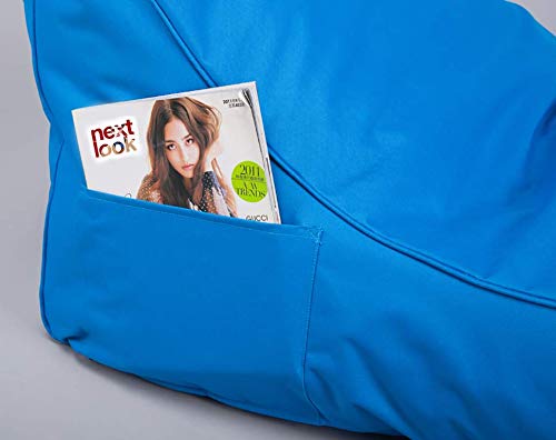 Ecopuf Wetterfester Outdoor Sitzsack Master Chaise Longue - Sitzsack mit Staufach und Griff - Wasserfester Stoffsack - Entspannungssessel - Wohnungseinrichtung - 115x65x60cm, Gelb M1