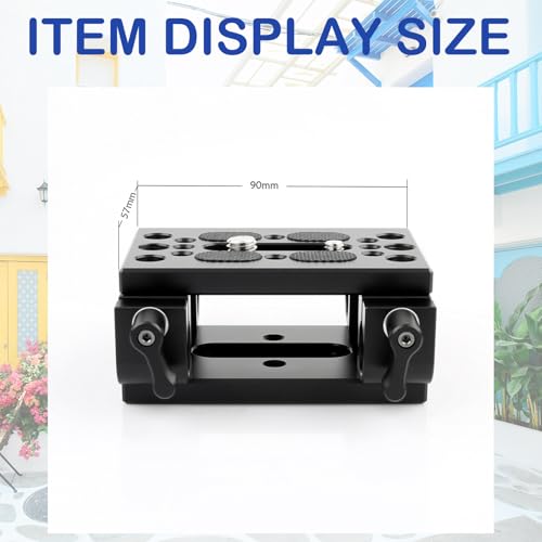 NICEYRIG Stativ Bodenplatte Montageplatte mit 15mm Stabklemme für DSLR Kamera Rig 15mm Stangenstützsystem