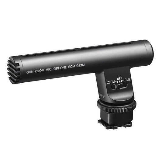 Sony ECM-GZ1M Gun Zoom Mikrofon (mit Multi Interface Zubehör Schuh, geeignet für A6000, A7, A9 Serie), Verkabelt, schwarz
