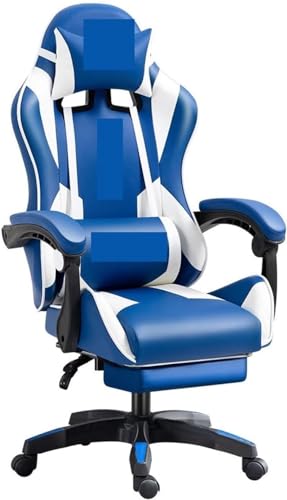 GYQTGBNH Computerstuhl, Verstellbarer, drehbarer Gaming- und Bürocomputerstuhl, verstellbare Rückenlehne, Stoffbezug (Farbe: Nylonfüße) (Nylonfüße 01)