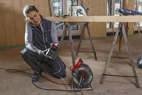 Brennenstuhl Garant V2 IP44 Kabeltrommel 25m outdoor (Made in Germany, 3 Schutzkontakt-Steckdosen, Überhitzungsschutz, kurzfristiger Einsatz im Außenbereich)