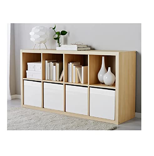 4x Drona Aufbewahrungsbox Regale Organizer Samtstoffbox weiß 33x38x33cm