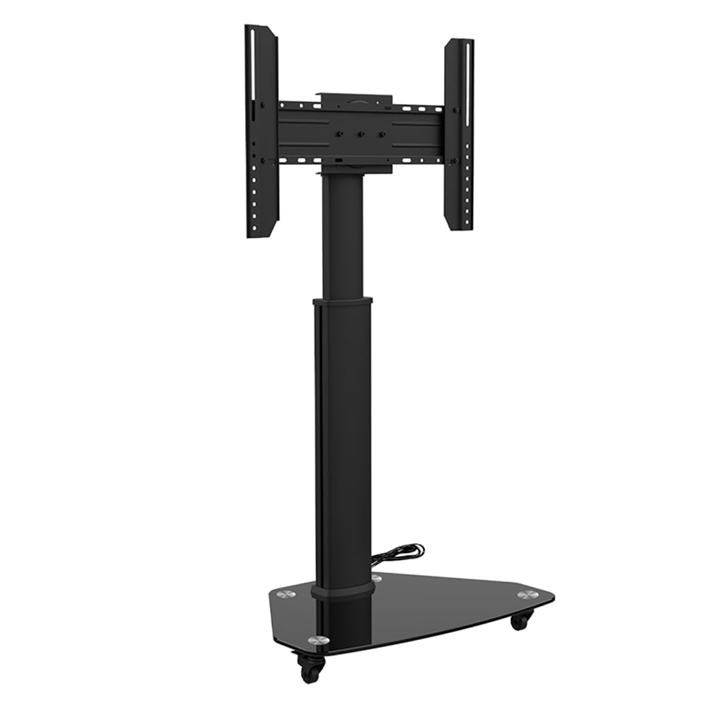 XTRARM Proton 100 mobiler TV Ständer, TV ca. 37-70 Zoll / 40 kg, viele VESA-Größen, Variable Höhe bis ca. 135 cm, Schwarz, TV-Standfuss
