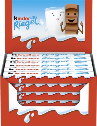 Kinder Riegel 36er-Pack, Einzelriegel (36 x 21 g), Milchcreme mit Vollmilchschokolade, Vorratspackung