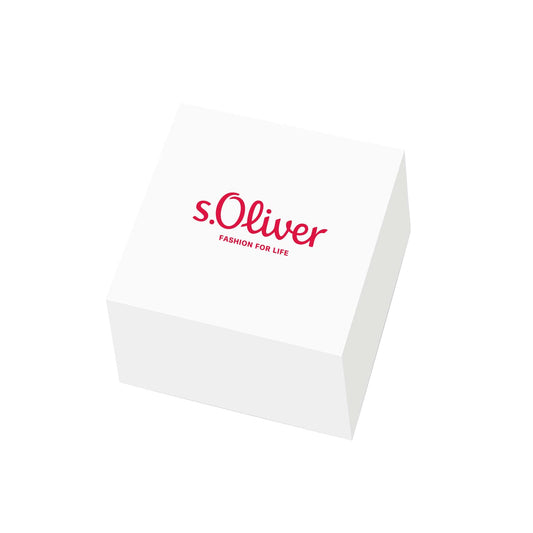 s.Oliver Ohrstecker Edelstahl Damen Ohrschmuck, mit Kristall, 1 cm, Grau, Kommt in Schmuck Geschenk Box, 9239467