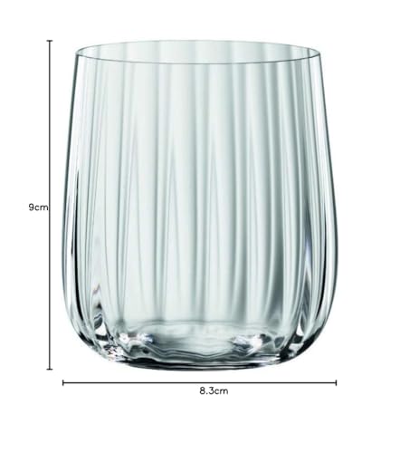 Spiegelau 4-teiliges Gläser Set, 340 ml, LifeStyle, 4450175, Trinkgläser aus Kristallglas, Tumbler spülmaschinenfest