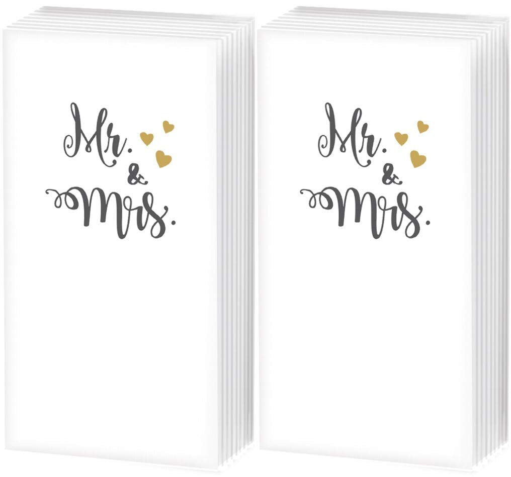 20 Taschentücher (2x10) Mr. & Mrs. | Freudentränen | Hochzeit | Geschenk