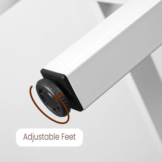 WOLTU 1x Bartisch Bistrotisch Stehtisch Esstisch, Metallgestell, Tischplatte aus MDF, Helleiche, 100x40x100cm(BxTxH)