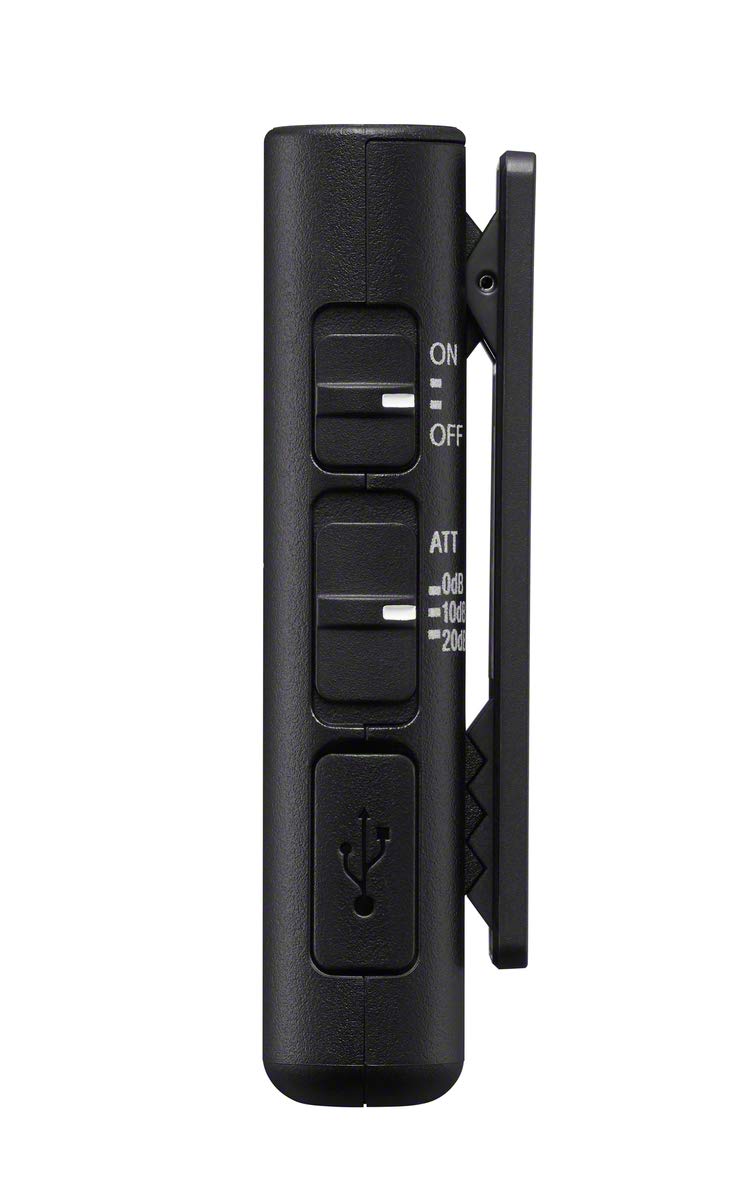 Sony ECM-W2BT, 1 Sender, 1 Empfänger, Kabelloses Mikrofon, 200m Reichweite, 9h Akkulaufzeit, Ideal für Kameras, Geräte mit 3.5mm Audio, Podcast, Streaming, Interviews