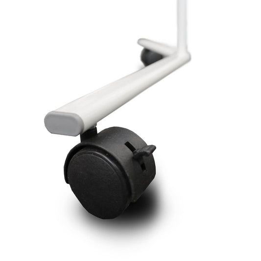 Moderationstafel FOLD - klappbare Metaplanwand mit Filz-Oberfläche - mobil dank Rollen - beidseitig nutzbar - Filz-Moderationswand 120x150 cm - Grau