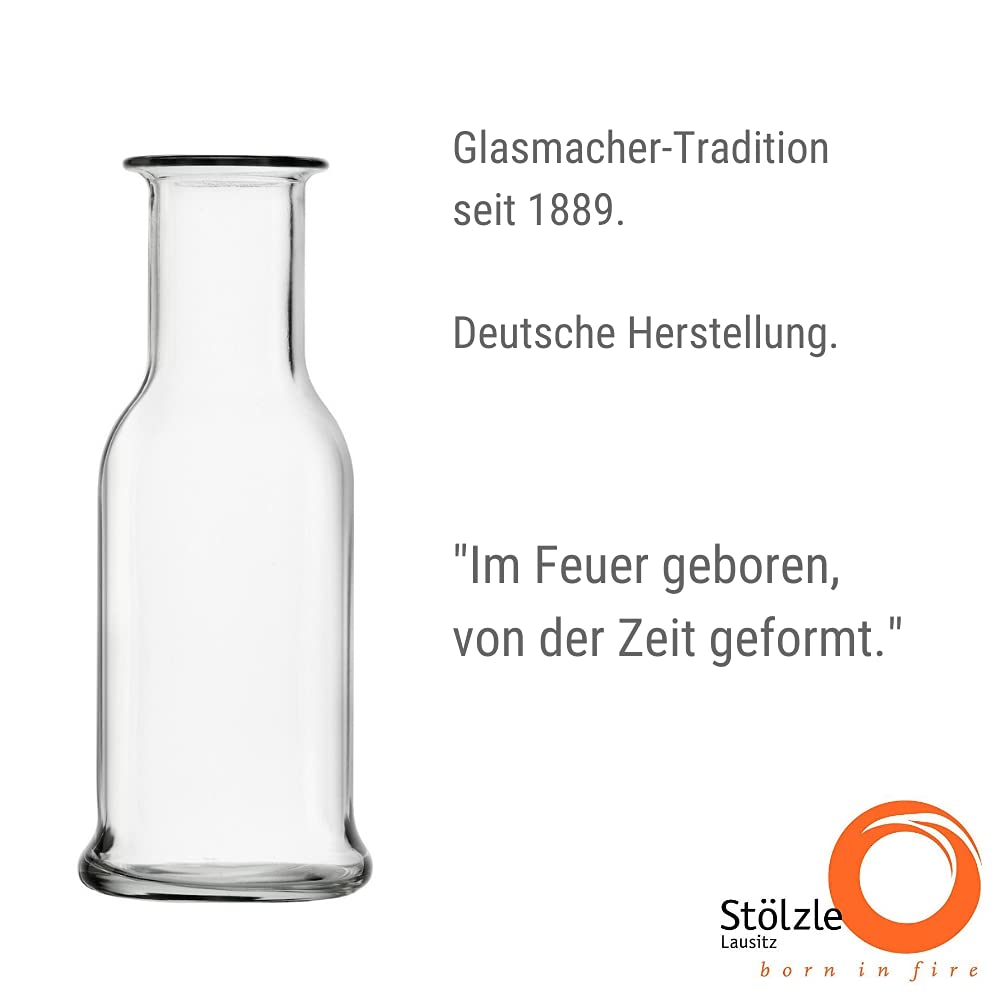 Stölzle Lausitz Glaskaraffe Purity / 2er Set Karaffen 500 ml/Hochwertige Karaffe Glas geeignet als Wasserkaraffe, Karaffe für Limonade, Weinkaraffe/bruchresistent und spülmaschinenfest Transparent
