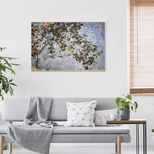 murando HandArt Claude Monet 120x80 cm 1 tlg - Wand Deko Vlies Leinwand Bilder Groß Wanddeko Wohnzimmer Schlafzimmer Kunstdrucke Abstrakt l-G-10069-b-a