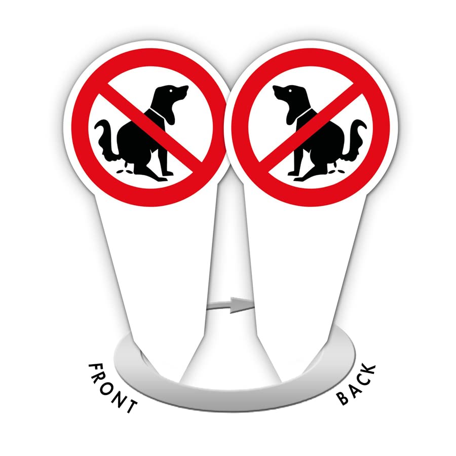 2 Stück XXL Hochwertige Steckschilder kein Hundeklo 30 x 15 cm Alu 3mm beidseitig bedruckt Alu-Dibond stabile Aluminiumverbundplatte mit UV-Schutz von STROBO