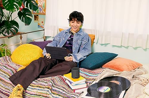 Sony SRS-XB100 - Kabelloser Bluetooth-Lautsprecher, tragbar, leicht, kompakt, Outdoor, Reise, langlebig, IP67 wasser- und staubdicht, 16 Std Akku, Trageriemen, Freisprechfunktion, schwarz