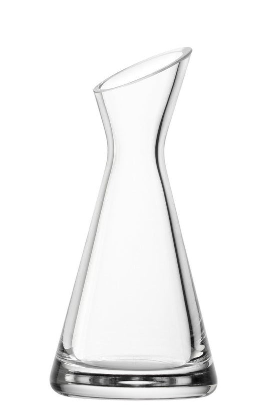 Stölzle Lausitz Glaskaraffe One for all - Mundgeblasen/Kleine Karaffe 0,125 L mit Schräghals/Hochwertige Karaffe Glas geeignet als Wasserkaraffe, Karaffe für Limonade, Weinkaraffe