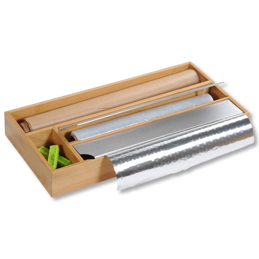 Kesper 58041 13 Folienspender für die Schublade, Braun, 42 x 19 x 5,4 cm