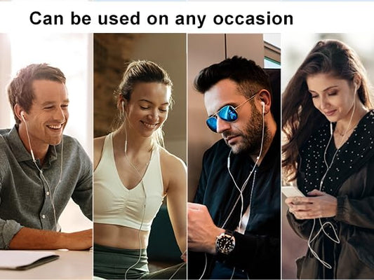 In-Ear Kopfhörer mit Kabel, 2 Pack 3,5mm Klinke Ohrhörer mit Mikrofon und Lautstärkeregler, Noise Cancelling Kopfhoerer für Samsung, iPad, Xiaomi, MP3/4, Huawei, iPhone 6/5/SE, usw 3.5mm Audiogeräte