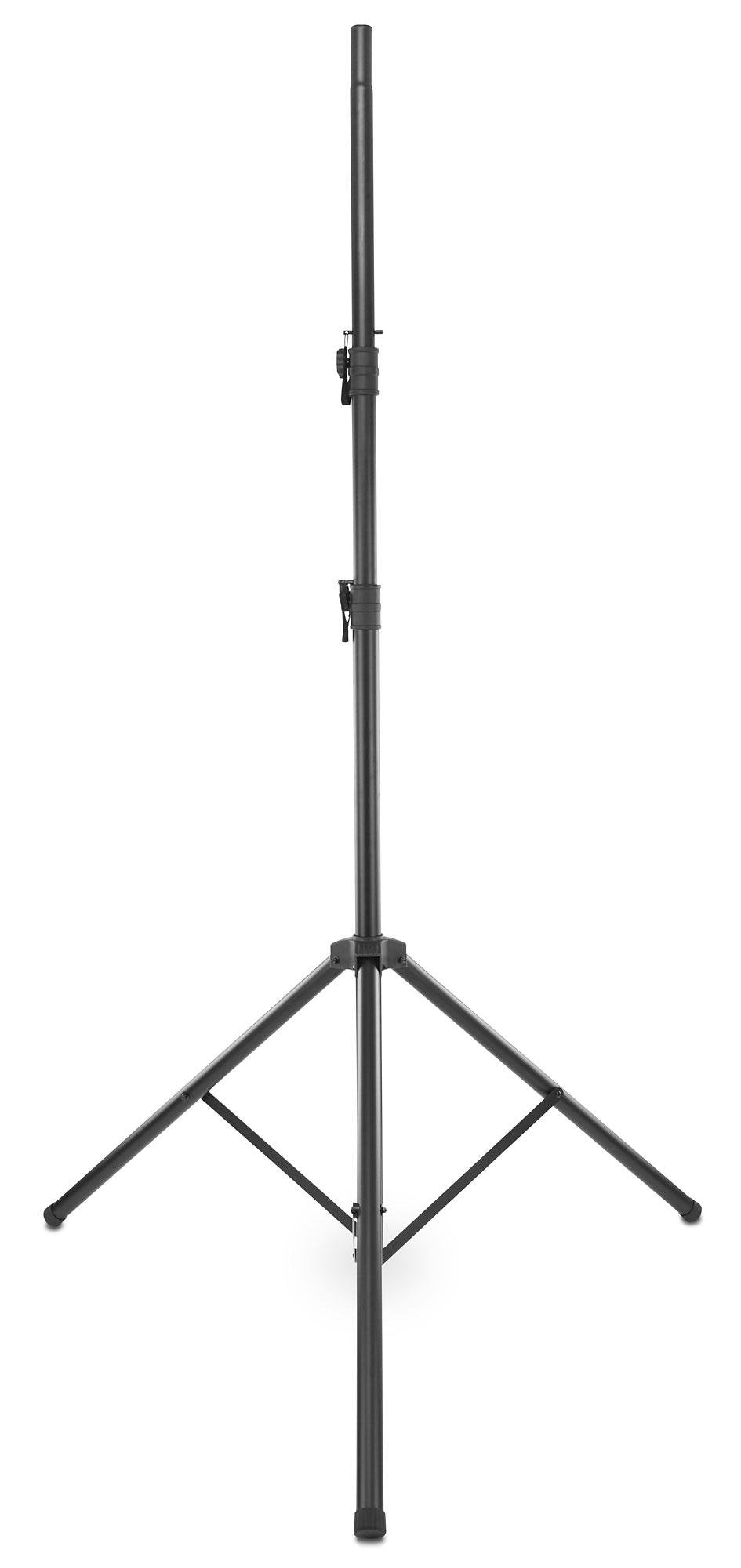Showlite LS325 Lichtstativ (Standfestes Leuchten- und Boxenstativ für den mobilen Einsatz, max. Traglast: 50 kg, ausziehbar bis 325 cm, Rohrende 35 mm Ø, Aluminium) Schwarz