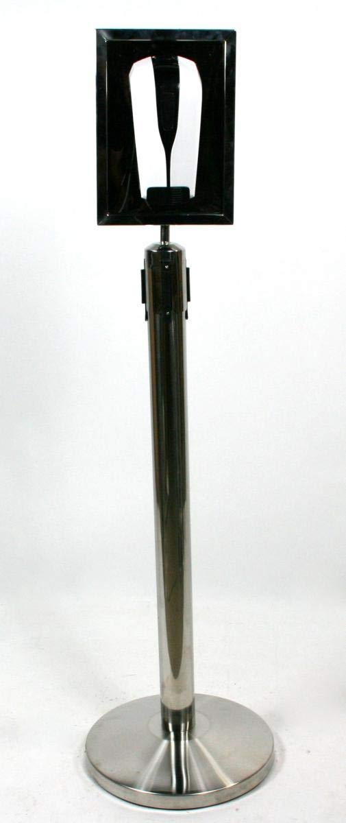 HeuSa Tech Desinfektionsständer Desinfektionsspender Hygienestation 500ml 110cm mit Plakathalter und Absperrseil