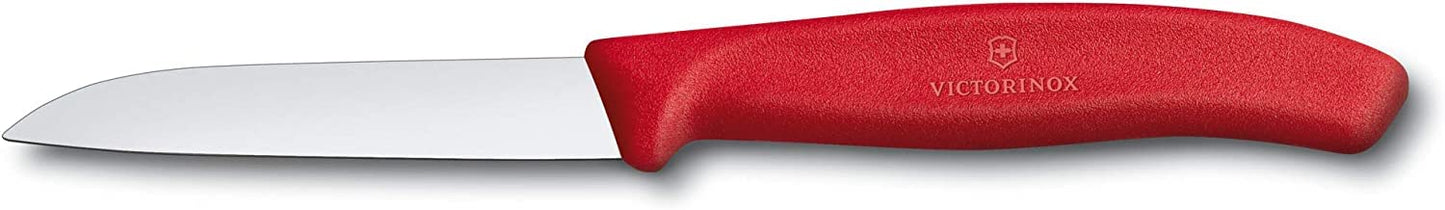 Victorinox Swiss Classic Gemüsemesser-Set, 3-teilig, Obstmesser, Gerader Schliff, Extra Scharf, Robuster Kunststoffgriff, mehrfarbig