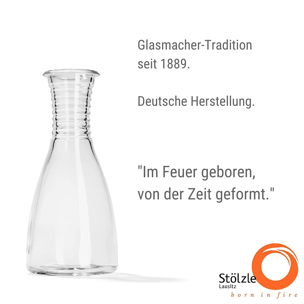 Stölzle Lausitz Glaskaraffe Summertime/Karaffe 1L / Hochwertige Karaffe Glas geeignet als Wasserkaraffe, Karaffe für Limonade, Weinkaraffe/Design Pure